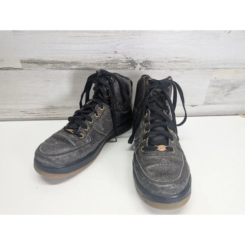 Nike Air Force 1 High Top‎ 807617-007 LV8 GS Black Gum Speckled 7Y (Youth)